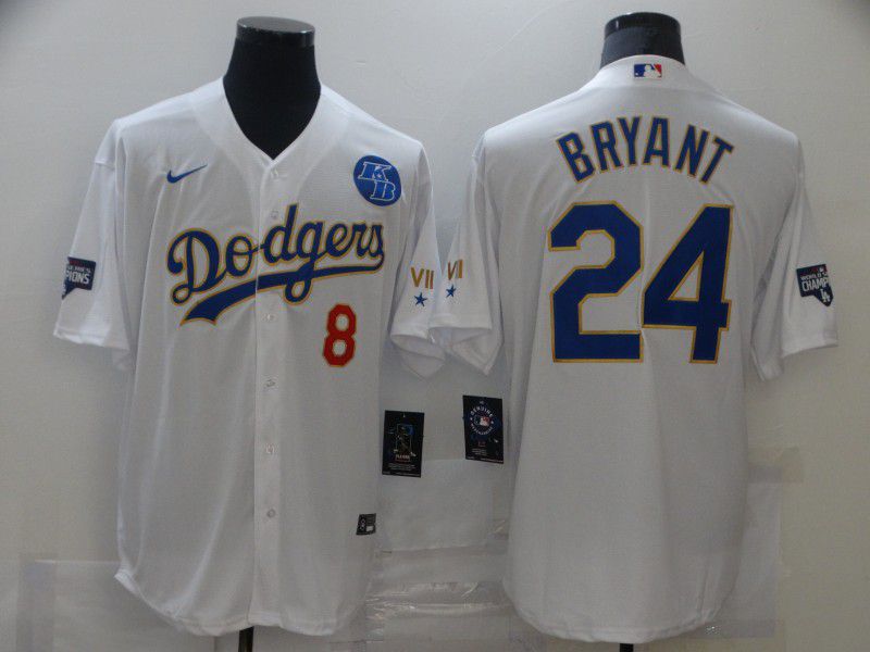 Men Los Angeles Dodgers #24 Bryant White Game 2021 Nike MLB Jersey1->oakland athletics->MLB Jersey